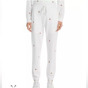Cherry Embroidered White Kingston Joggers by Rails Size Large